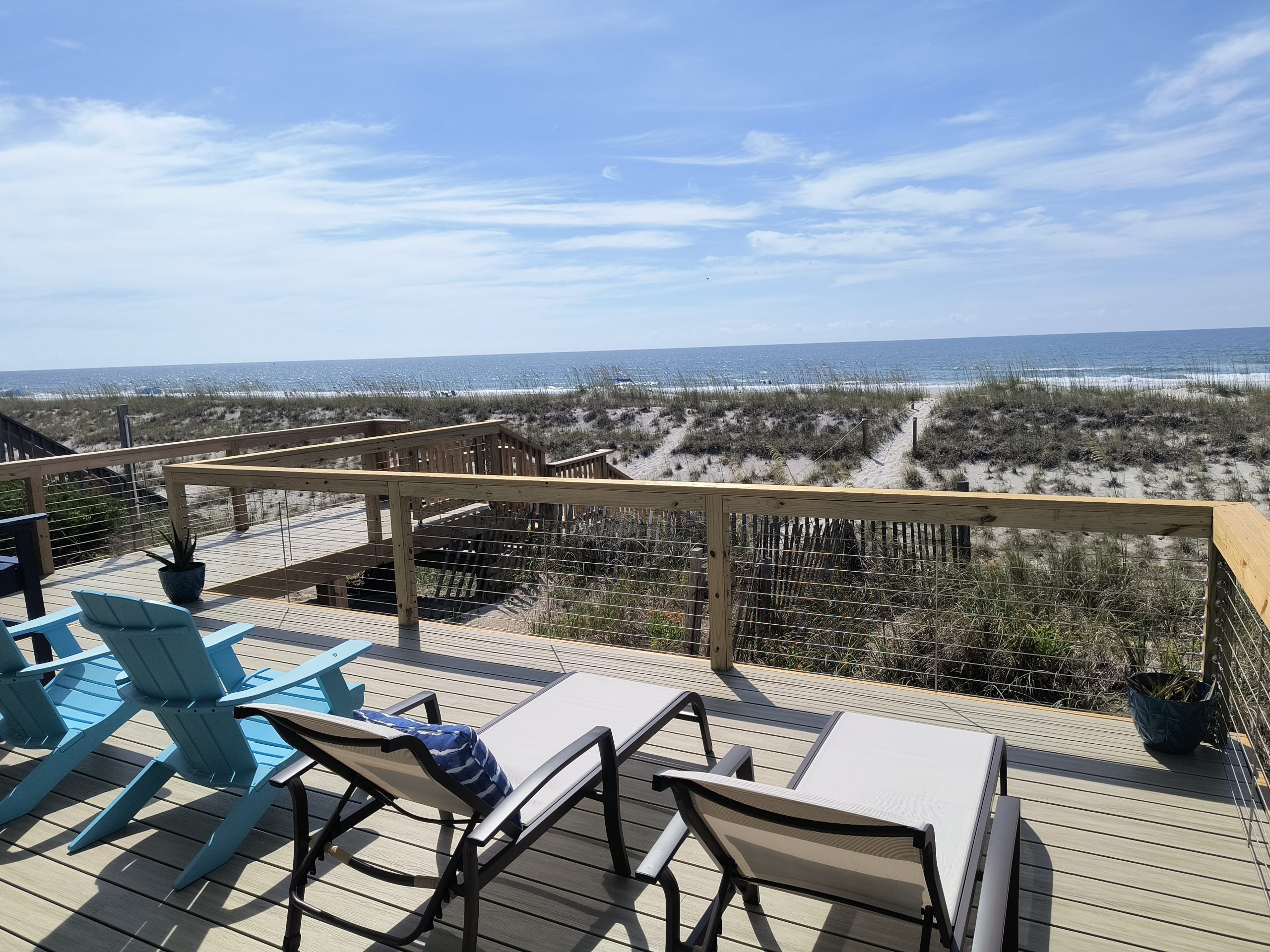 Deck view with lounge chairs