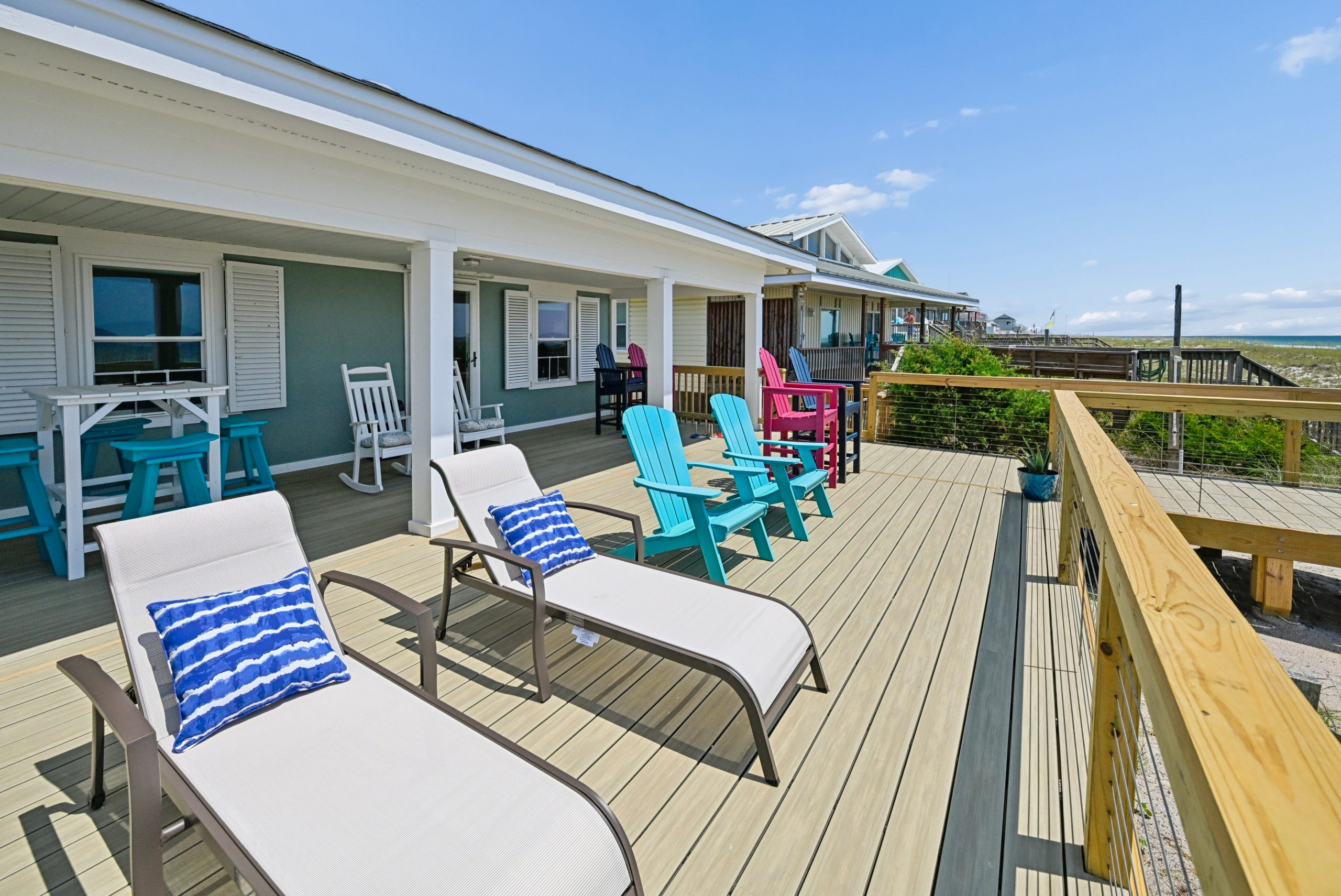 Sunbathing on deck